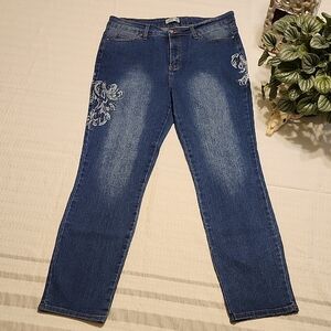 Northern Reflections Blue Jeans with White Detailing